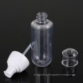 Wholesale round 40ml 60ml 80ml 100ml clear plastic travel bottle set pet lotion shampoo bottle with pump